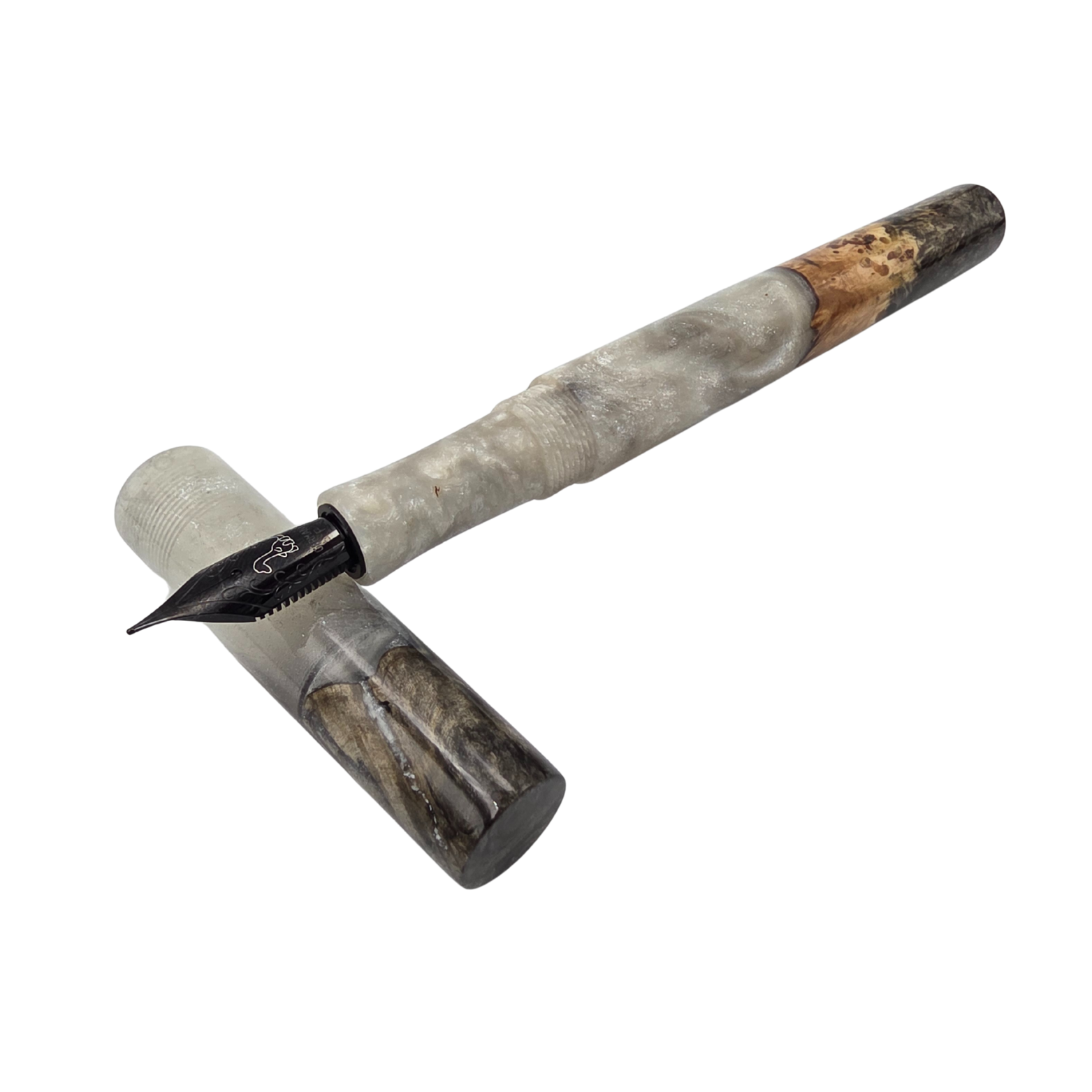 Black/White Buckeye Burl Wood