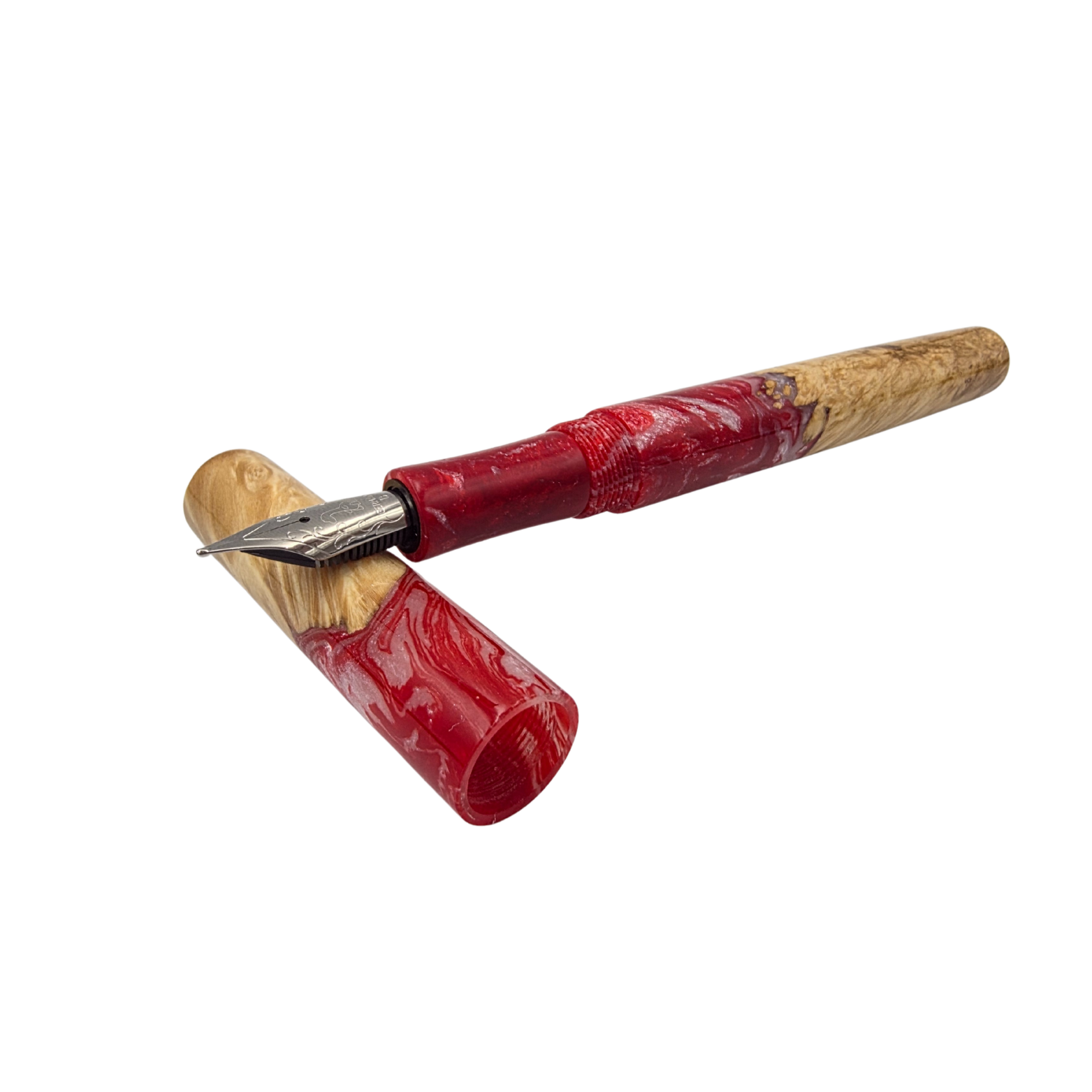 Red in Box Elder Burl Wood