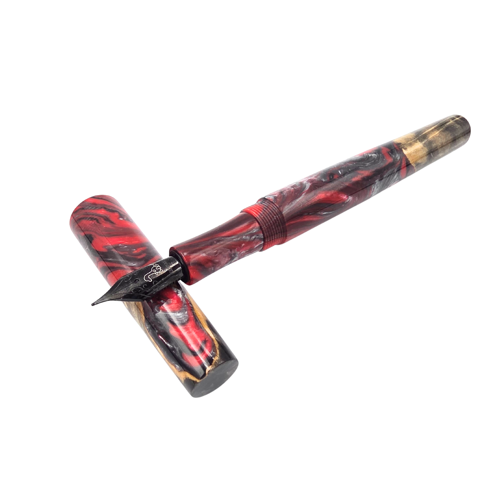Red/Black Buckeye Burl Wood