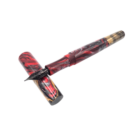 Red/Black Buckeye Burl Wood