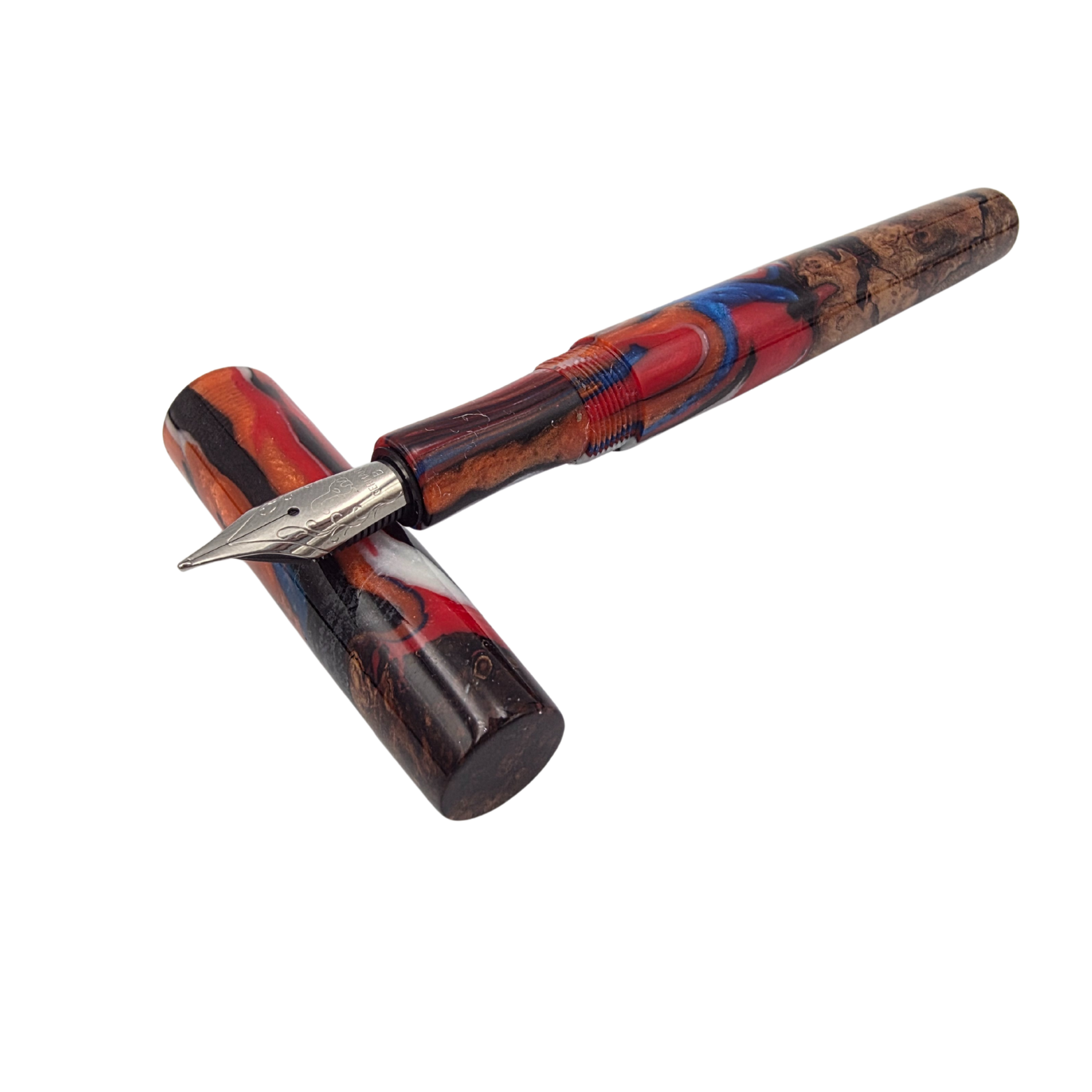 Red/Blue Spalted Big Leaf Maple Wood