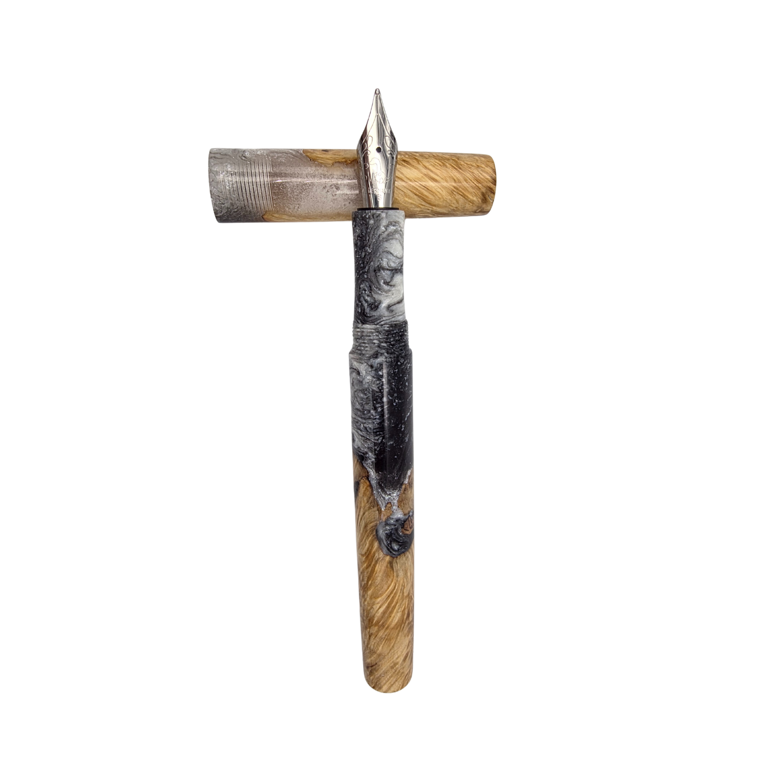 White/Black in Box Elder Burl Wood