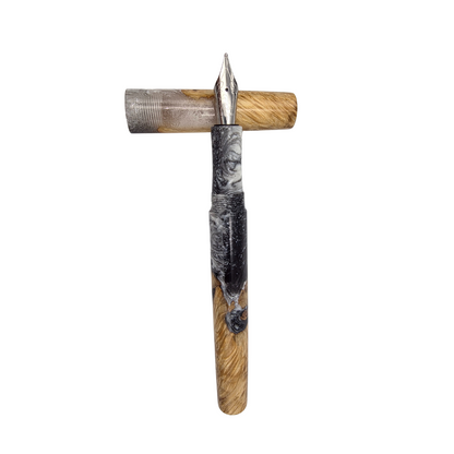 White/Black in Box Elder Burl Wood