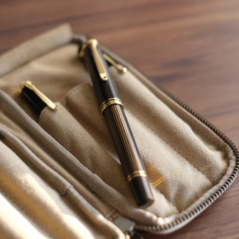 6-Slot Zip Pen Case (Tochigi Leather)