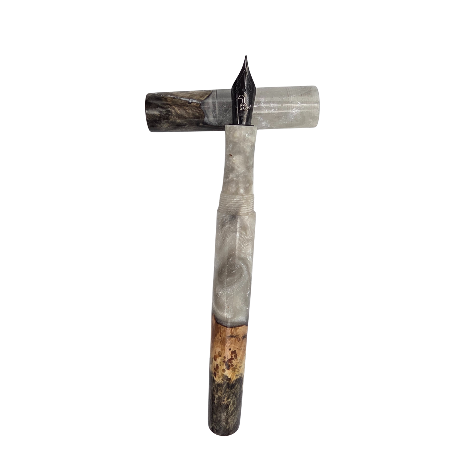 Black/White Buckeye Burl Wood