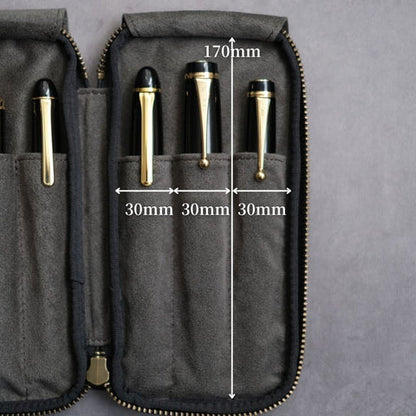 6-Slot Zip Pen Case (Pebble Nume)