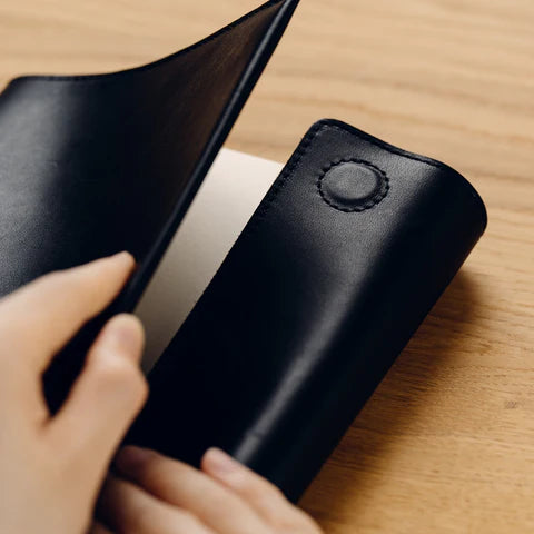 A5 Ring Binder with Pen Holder (Tochigi Leather)