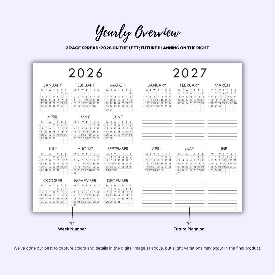2026 Plans - Weekly Duo (PRE-ORDER)