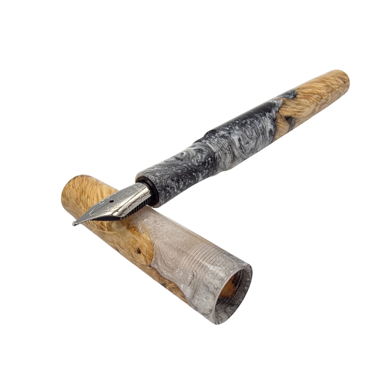 White/Black in Box Elder Burl Wood