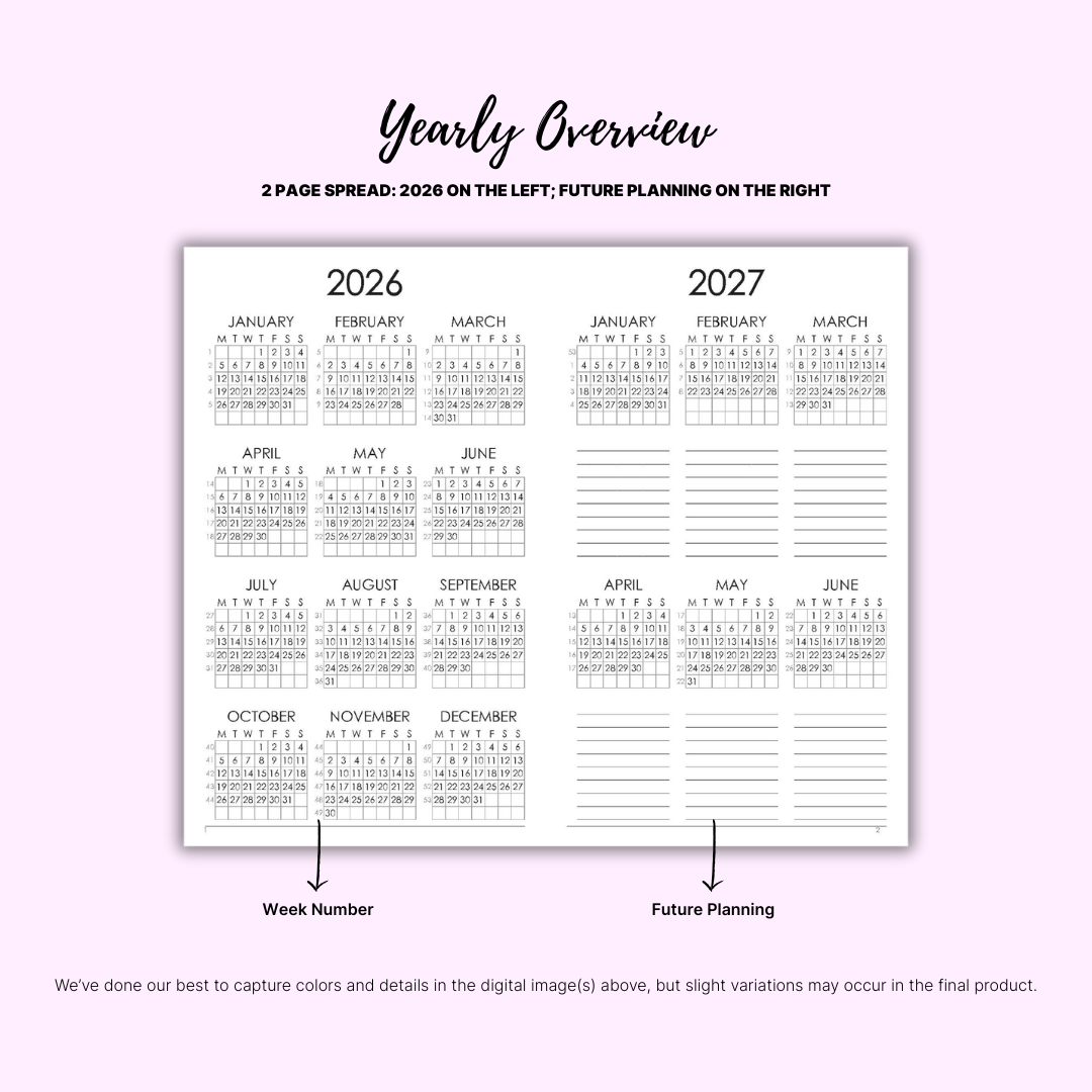 2026 Plans - Monthly (PRE-ORDER)