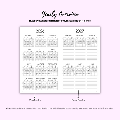 2026 Plans - Monthly (PRE-ORDER)