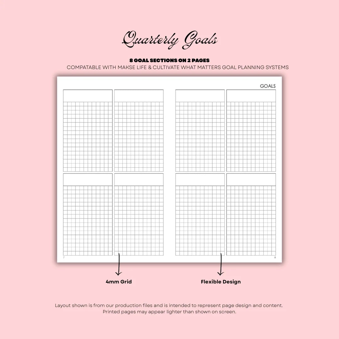 Plans - Quarterly Horizontal Planner (Undated Edition)