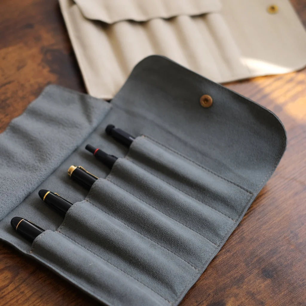 5-Slot Roll Pen Case (Tochigi Leather)