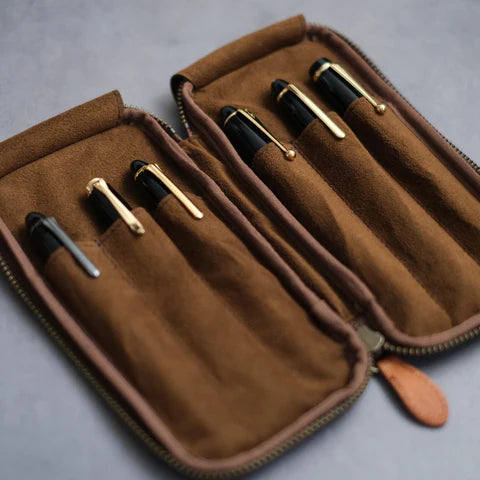 6-Slot Zip Pen Case (Pebble Nume)