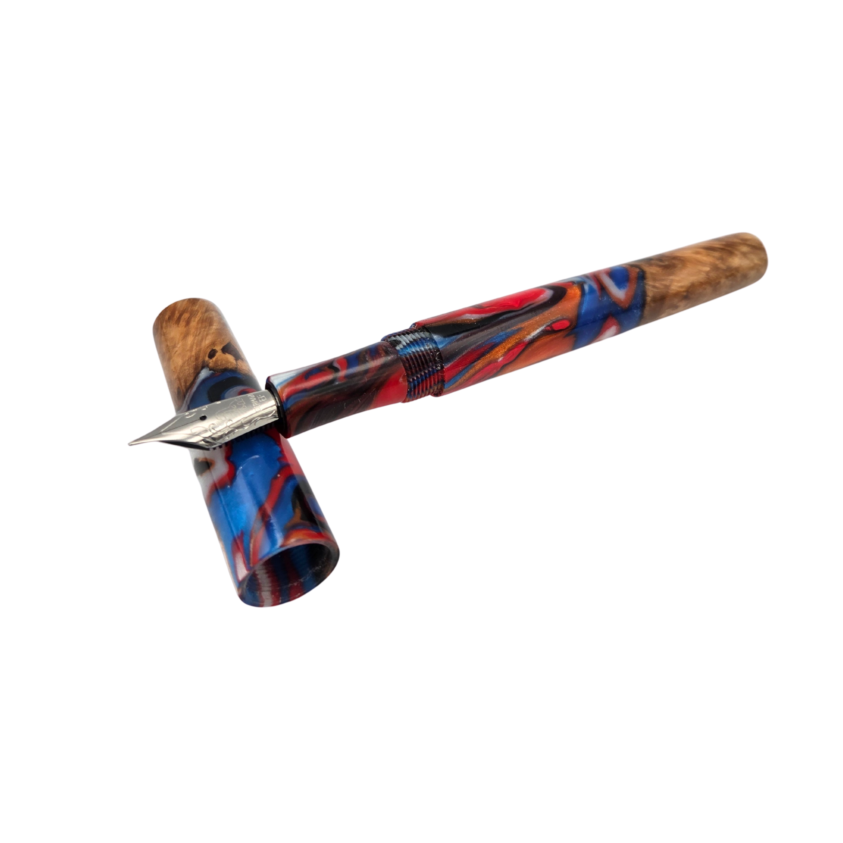 Red/Blue Spalted Big Leaf Maple Wood