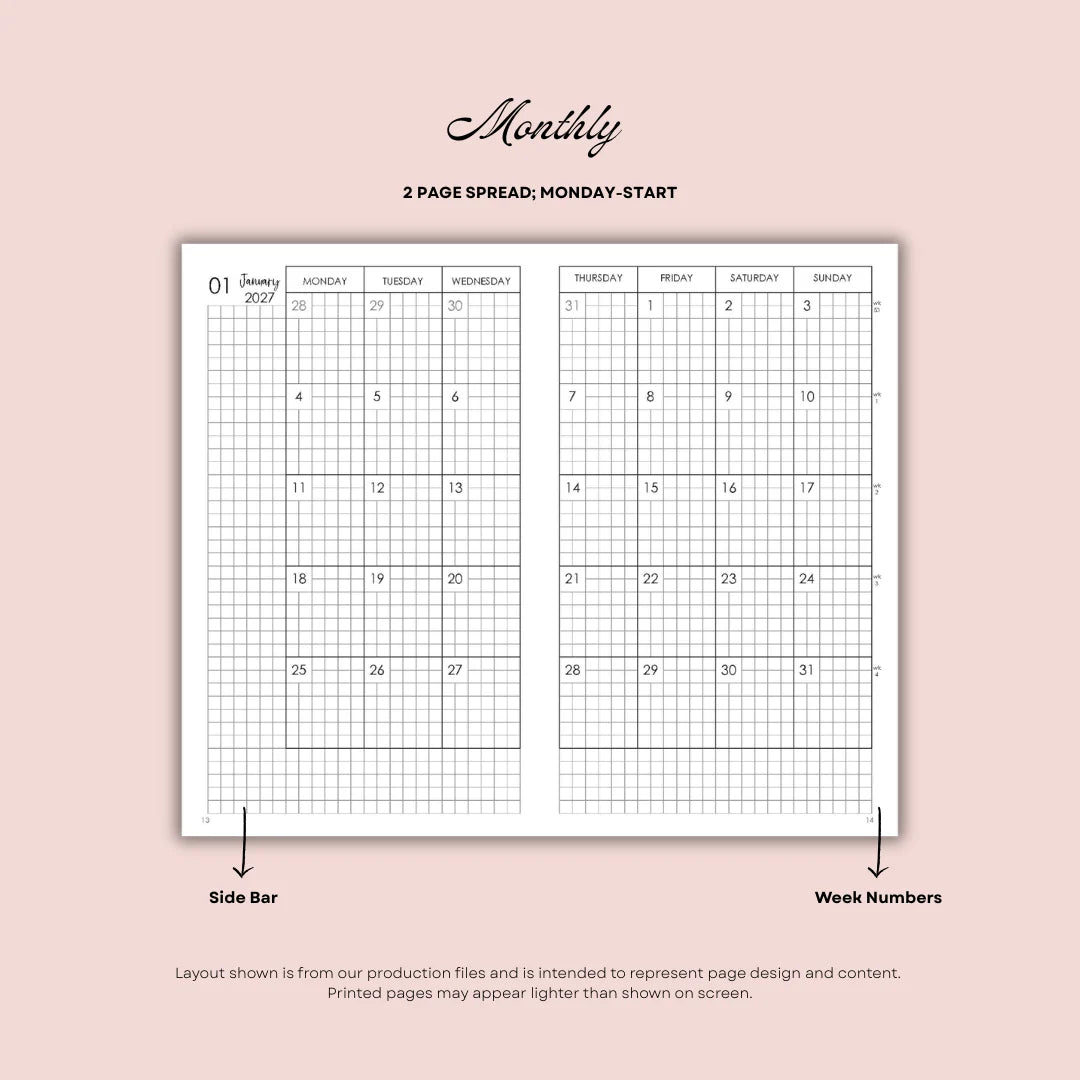 Plans – Monthly Planner (2027 Edition)