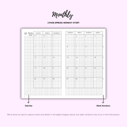 2026 Plans - Monthly (PRE-ORDER)