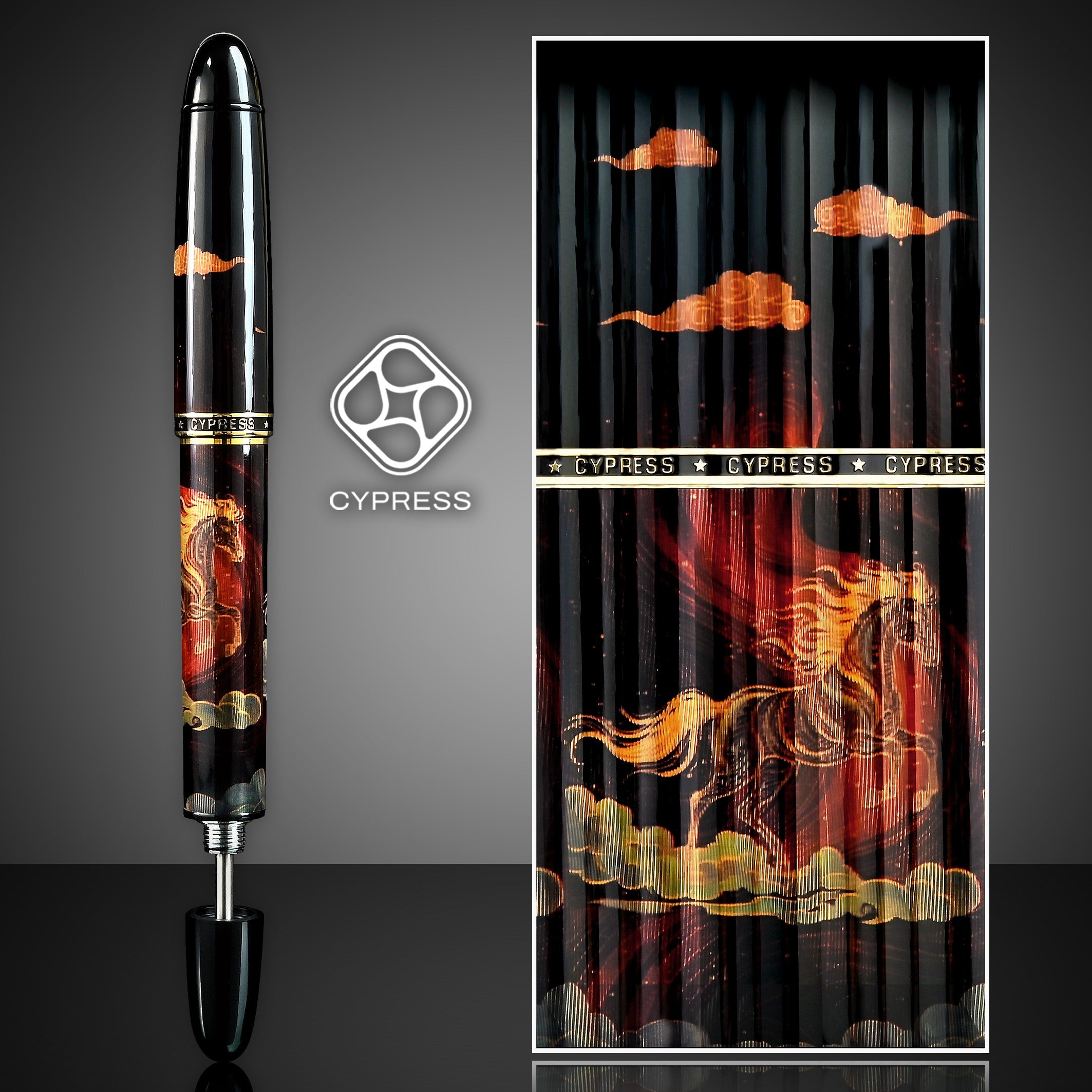 Crimson Horse in the Clouds (Vacuum Filling System)