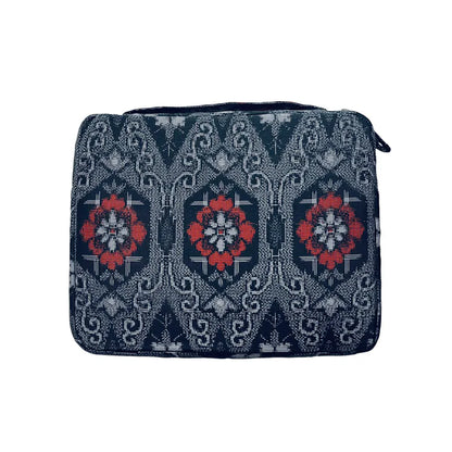 Kimono Fabric Zippered 9 Slots Pen Case for Larger Pens