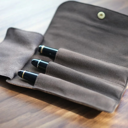 3-Slot Roll Pen Case (Tochigi Leather)