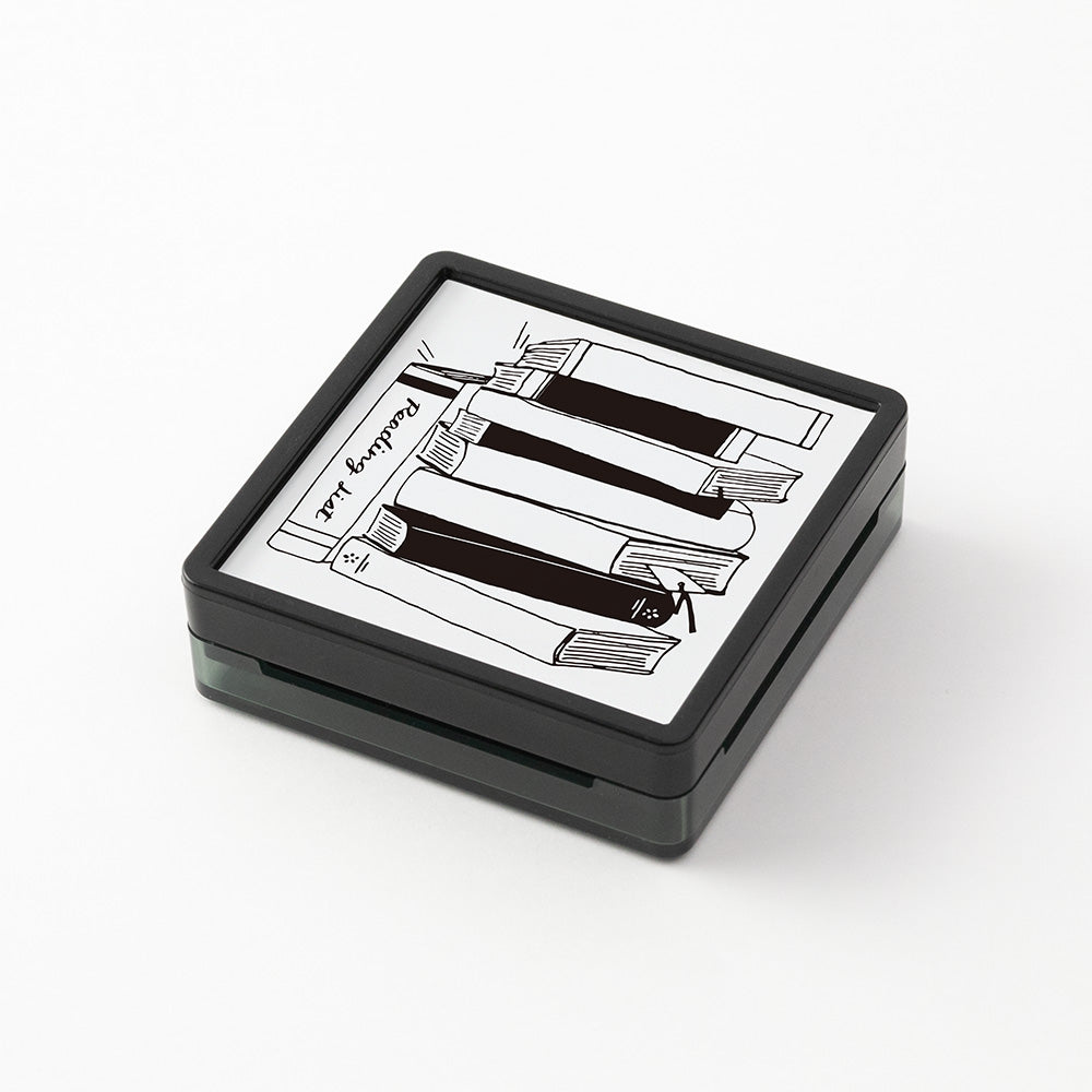 Paintable stamp Pre-inked Reading List