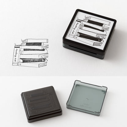 Paintable stamp Pre-inked Reading List
