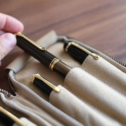 6-Slot Zip Pen Case (Tochigi Leather)