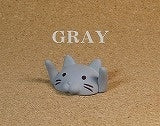 Grey Cat Head Pen Holder