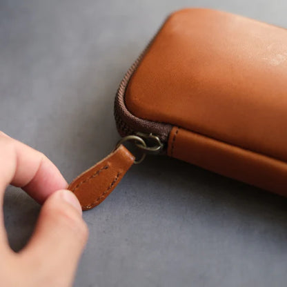 6-Slot Zip Pen Case (Tochigi Leather)