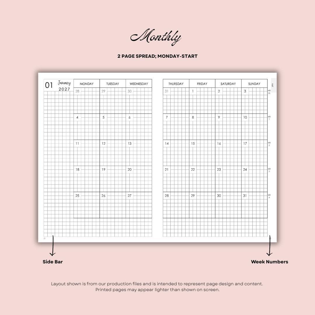 2027 Plans - Weekly Planner (Pre-Order)