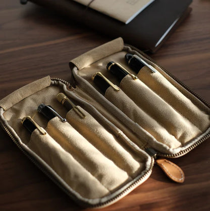 6-Slot Zip Pen Case (Pebble Nume)