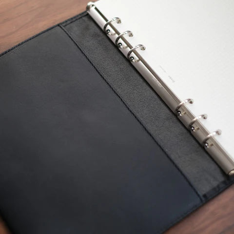 A5 Ring Binder with Pen Holder (Tochigi Leather)
