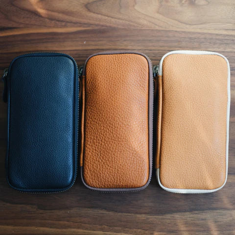 3-Slot Zip Pen Case (Pebble Nume)