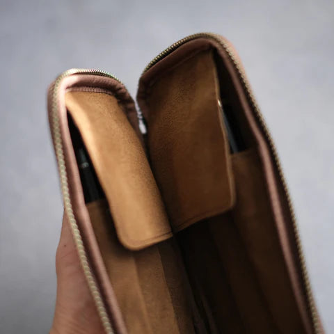 6-Slot Zip Pen Case (Pebble Nume)