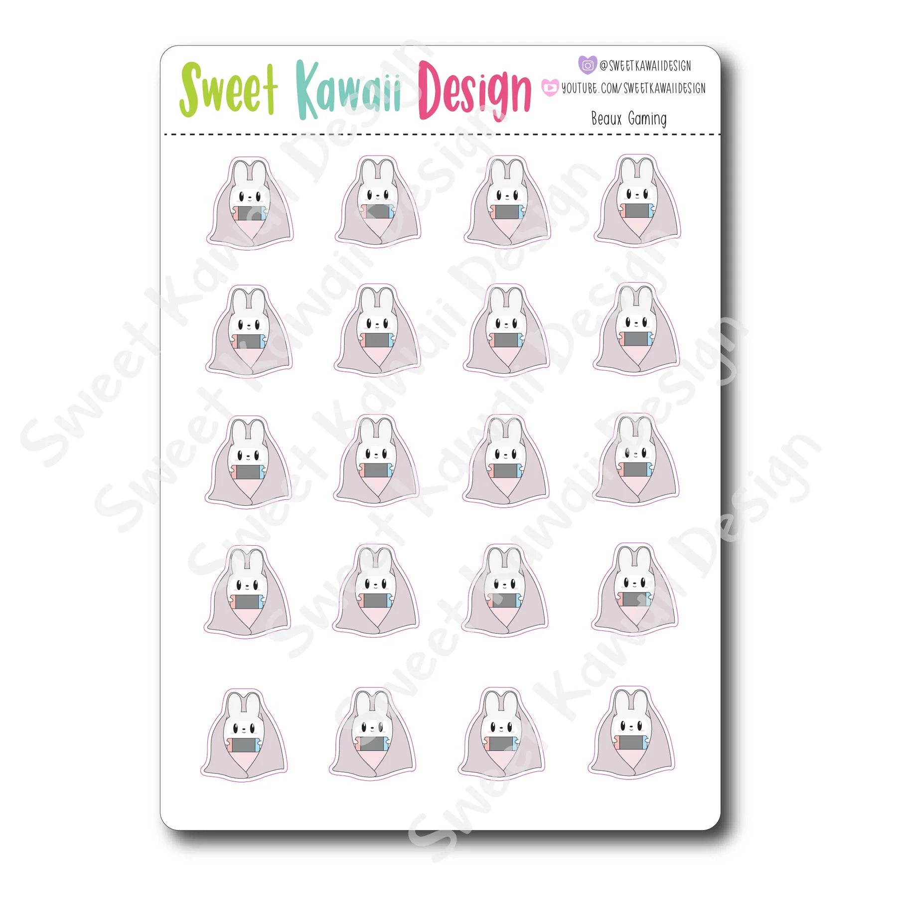Kawaii Beaux Stickers - Gaming