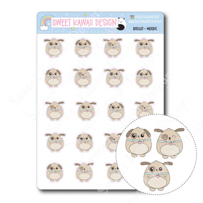 Kawaii Biscuit Stickers - Moods
