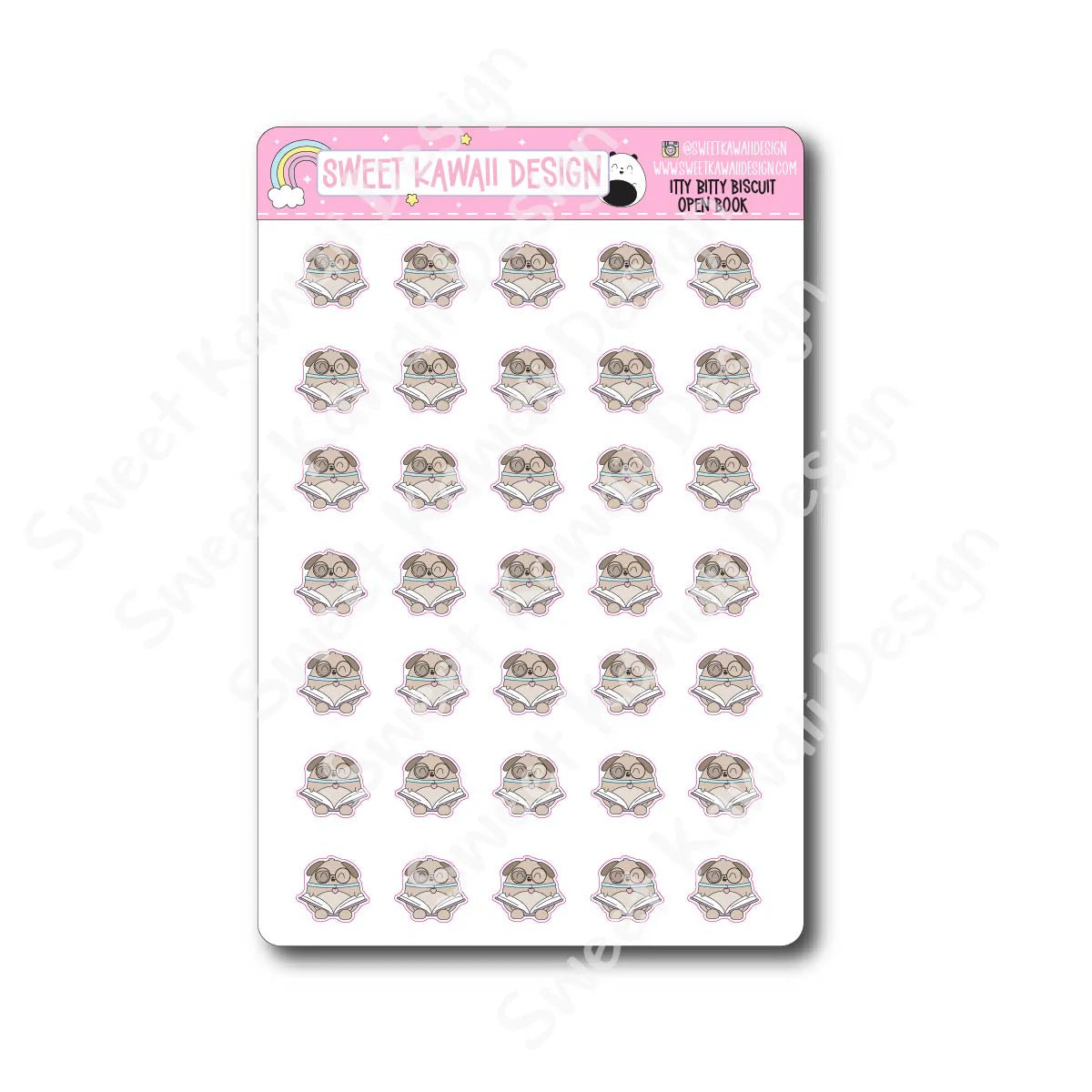 Kawaii Biscuit Stickers - Open Book