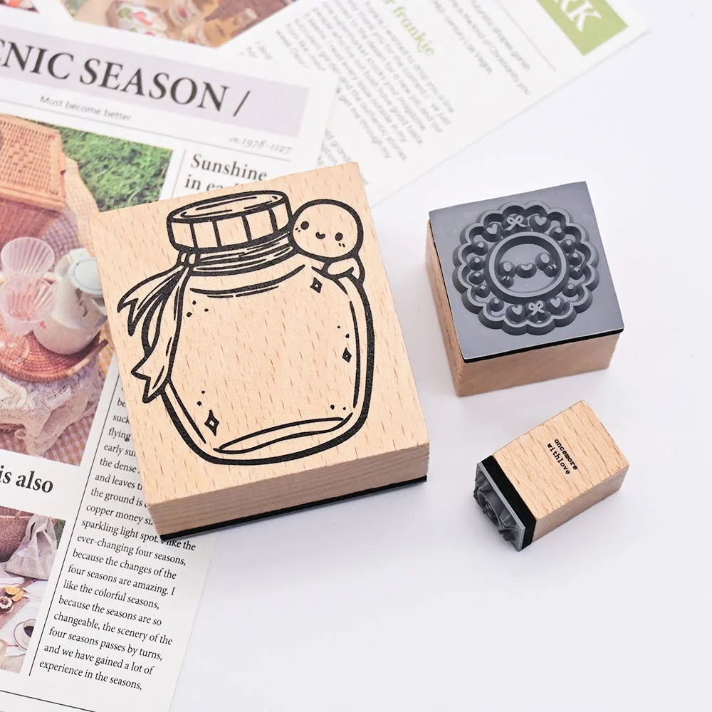 Wooden Stamp - Ink Jar