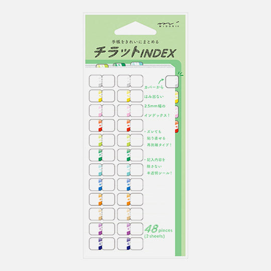 Chiratto Index Label Number Colors