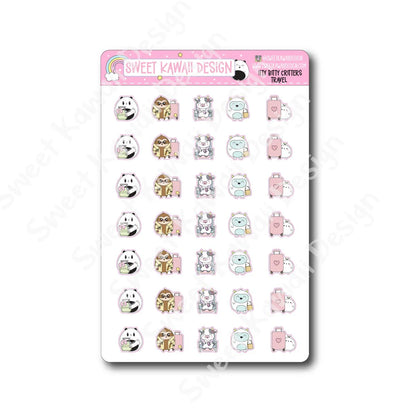 Kawaii Critter Stickers - Travel