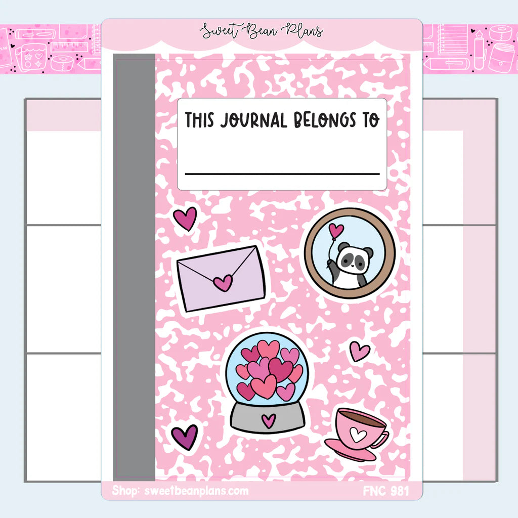 Cutesy Journal Cover Vinyl