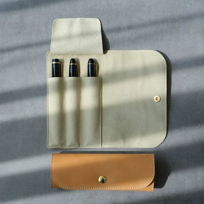 3-Slot Roll Pen Case (Tochigi Leather)