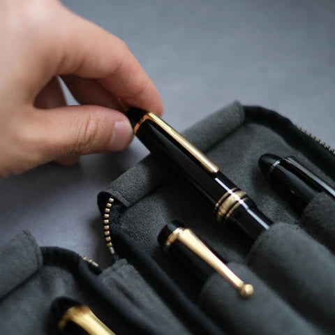 6-Slot Zip Pen Case (Tochigi Leather)
