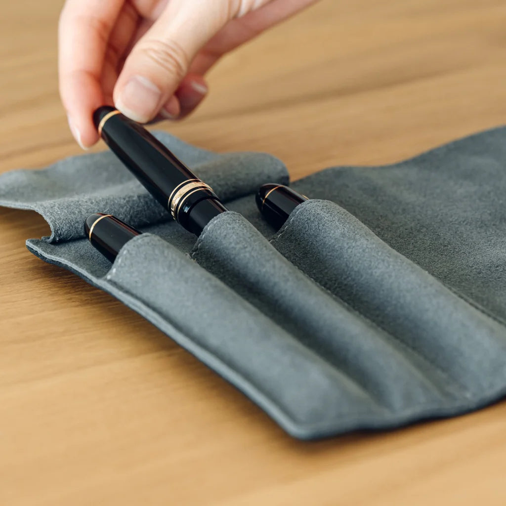 3-Slot Roll Pen Case (Tochigi Leather)
