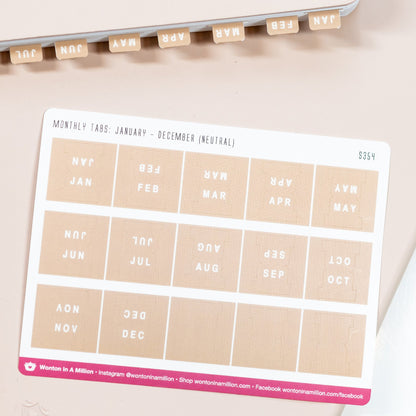 Neutral Monthly Tab