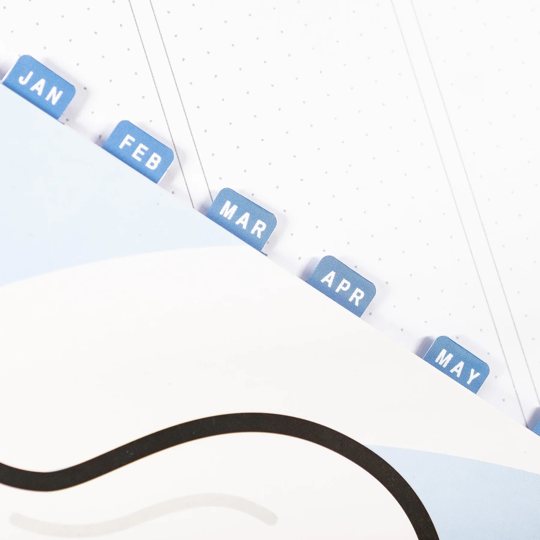 Dreamy Blue Monthly Tab