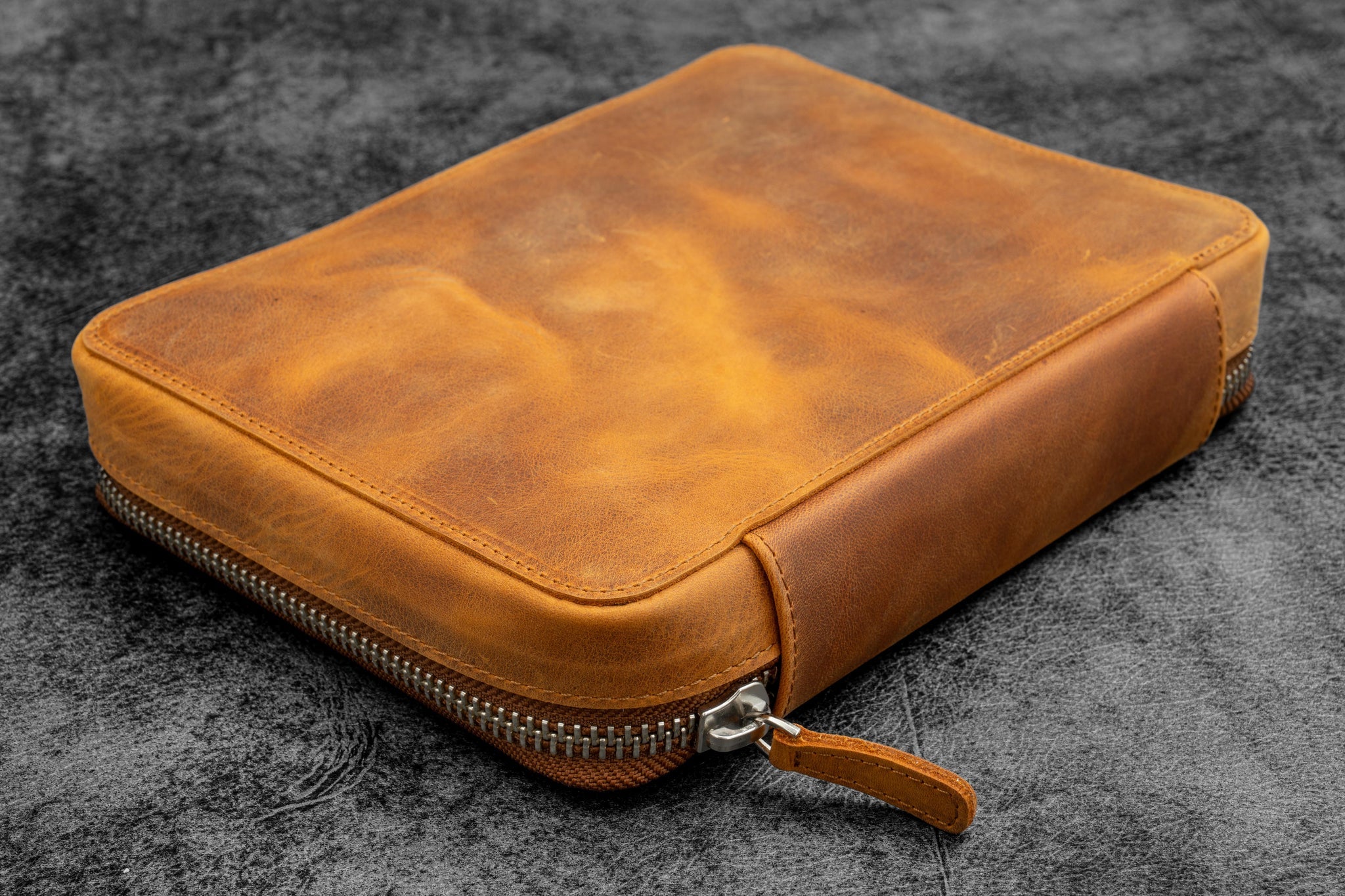 Expansi-Folio Leather Wide A5 Zip Folio - C. H. Brown