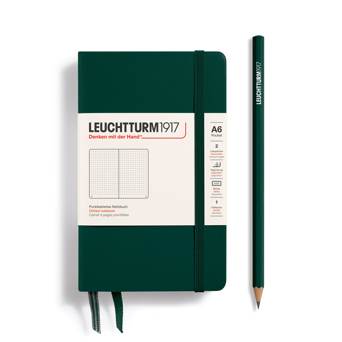 Forest Green Pocket A6 Classic Notebook (Hardcover)