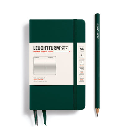 Forest Green Pocket A6 Classic Notebook (Hardcover)