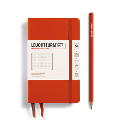 Fox Red Pocket A6 Classic Notebook (Hardcover)